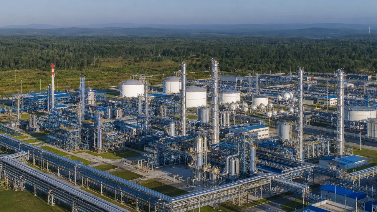 Производственные установки Амурского газоперерабатывающего завода