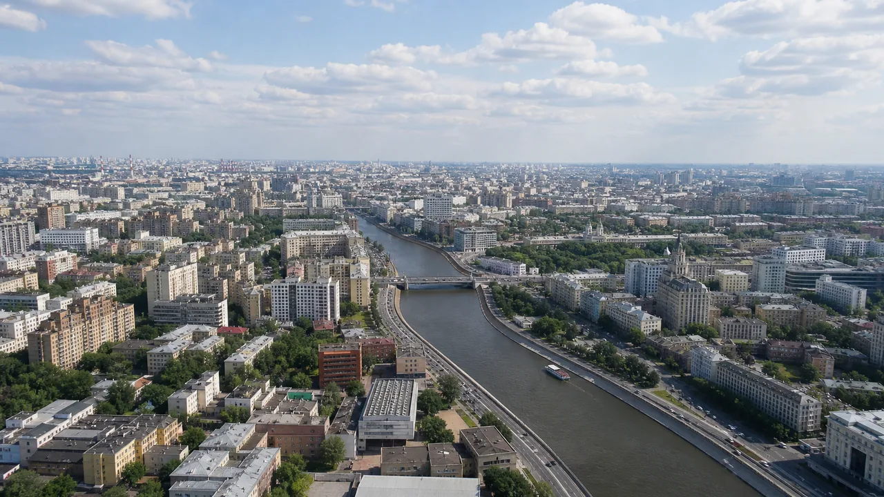 Панорама Москвы с Москвой-рекой