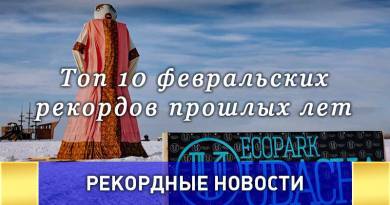 Топ 10 февральских рекордов прошлых годов Топ 10 февральских рекордов прошлых годов