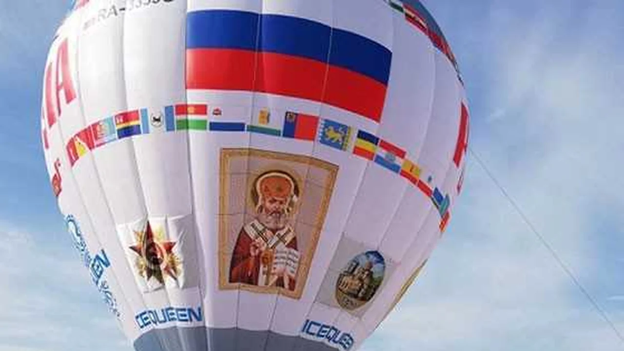 Аэростат Виталия Ненашева во время высотного полёта
